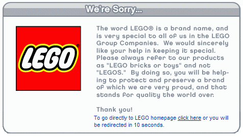 LEGO Sorry